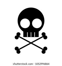 skull danger sign icon