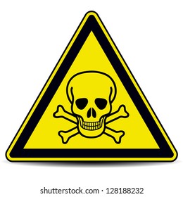  Skull danger sign, symbol.