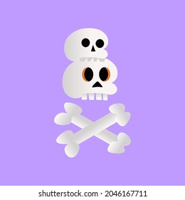 Skull or danger sign vector clip art image