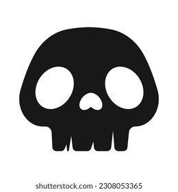 Skull, danger sign. Vector illustration