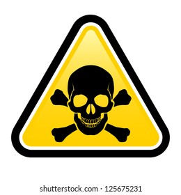 Skull danger signs.  Illustration on white background for design