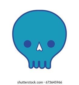 skull danger symbol to caution alert