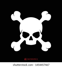 Skull Danger Warning Template, Skull Danger Vector