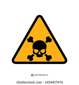 Skull Danger Warning Template, Skull Danger Vector