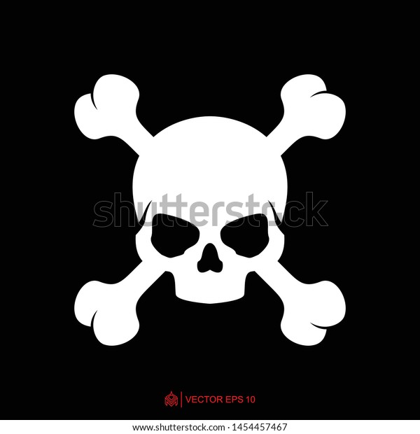 Skull Danger Warning Template Skull Danger Stock Vector Royalty