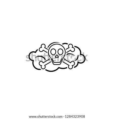 skull, dangerous, poison icon. Element of earth pollution icon for mobile concept and web apps. Detailed skull, dangerous, poison icon can be used for web and mobile