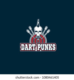 Skull Dart Punk for logo and illustration
