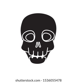 skull dead halloween isolated icon vector illustration design