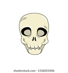 skull dead halloween style pop art vector illustration design
