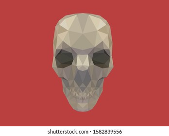 skull dead low polygonal design