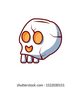 skull of dead on white background vector illustration design