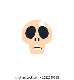 skull of dead on white background vector illustration design