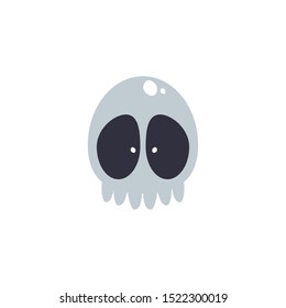 skull of dead on white background vector illustration design
