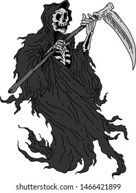 Skull Of Death Hand Drawn Vector