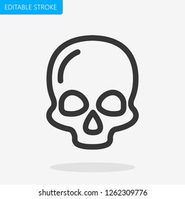 Skull Death icon Pixel Perfect Editable Stroke Vector