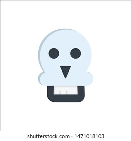 Skull, Skull Death, Medical, Man  Flat Color Icon. Vector icon banner Template. Vector Icon Template background