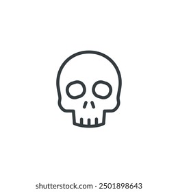 Icono del esqueleto de la muerte del cráneo, Ilustración vectorial