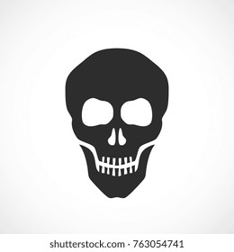 Skull death vector sign illustration isolated on white background