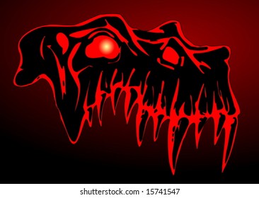 Skull of demon - vector