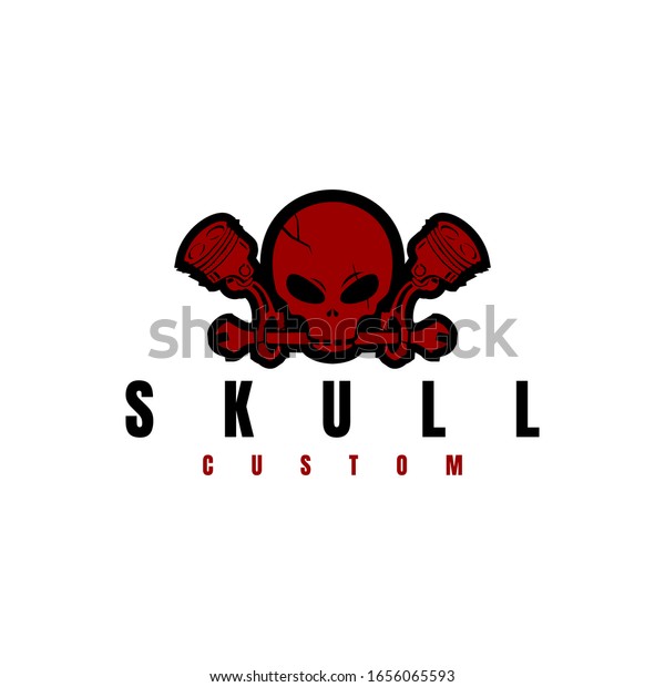 skull design custom logo\
vector