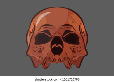 skull. Design drawing