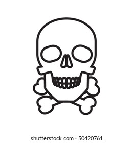 Skull design element. Colors are easily editable