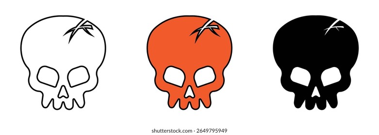 Skull design icon on white background. Skull illustration icon