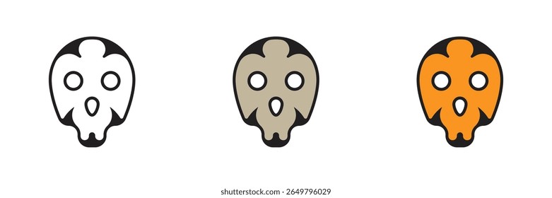 Skull design icon on white background. Skull illustration icon