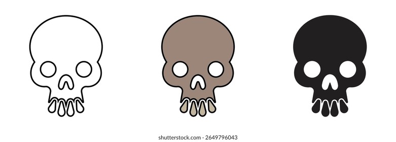 Skull design icon on white background. Skull illustration icon