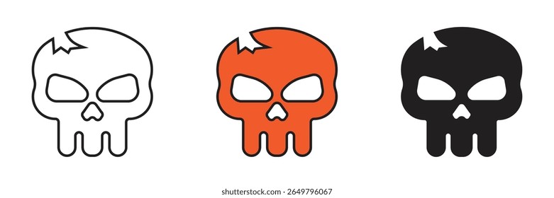 Skull design icon on white background. Skull illustration icon