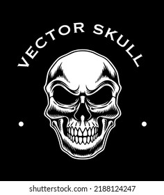 Skull-Design-Illustration Cowboy-Thema für Symbol oder Logo