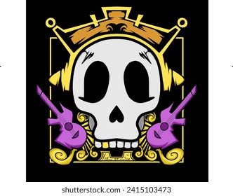 Skull design for tshirt black, vector design illustration .