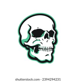 skull design. For t-shirts, stickers and other similar products