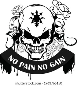 Skull design vector art and illustration