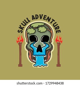 Skull design vector and illustration for tshirt design and template