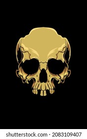 Skull destroyer vector illustration hand drawing