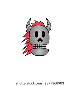 Skull devil character halloween design