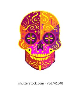 Skull, Devil, Happy Halloween and Day of the dead icon