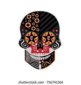 Skull, Devil, Happy Halloween and Day of the dead icon