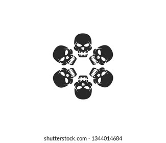 Skull Devil  logo vector illustration