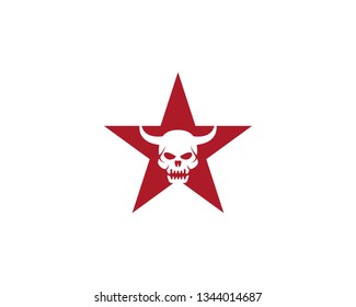 Skull Devil  logo vector illustration