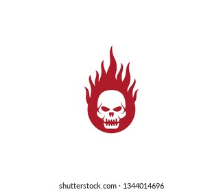 Skull Devil  logo vector illustration