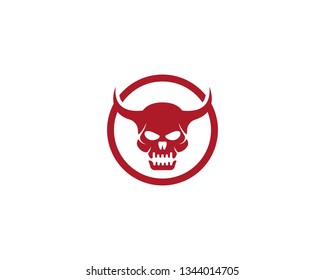 Skull Devil  logo vector illustration