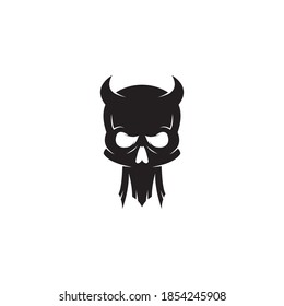 Skull Devil logo vector illustration
