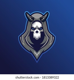 skull devil mascot logo design