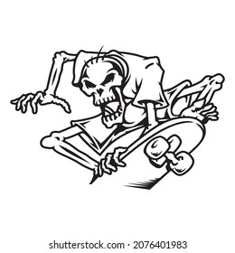 skull digital vector image on white background