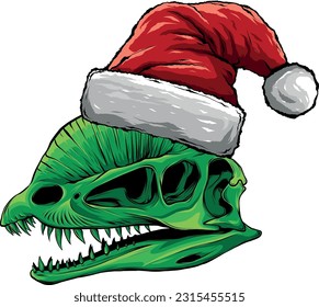 skull of dilophosaurus dinosaur vector illustration design