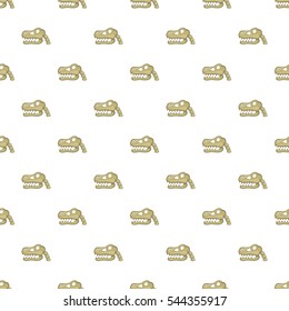 Skull of dinosaur pattern. Cartoon illustration of skull of dinosaur vector pattern for web