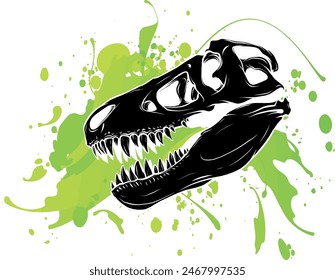 skull of dinosaur tyrannosaurus rex. vector illustration design