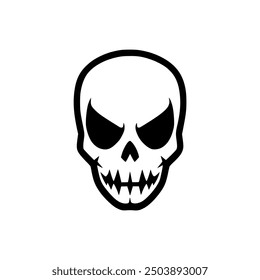 skull dog tag logo vector illustration template design